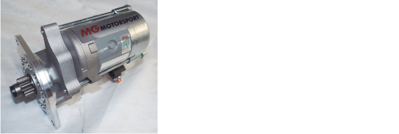 STARTER MOTOR  MGB & MGC HIGH TORQUE                      from 195.00 ex VAT We stock these geared starter motors for the MGB and MGC as they give positive starting using all  new components, use less power and turn the engine quicker. They are also lighter and smaller making them easier to fit.